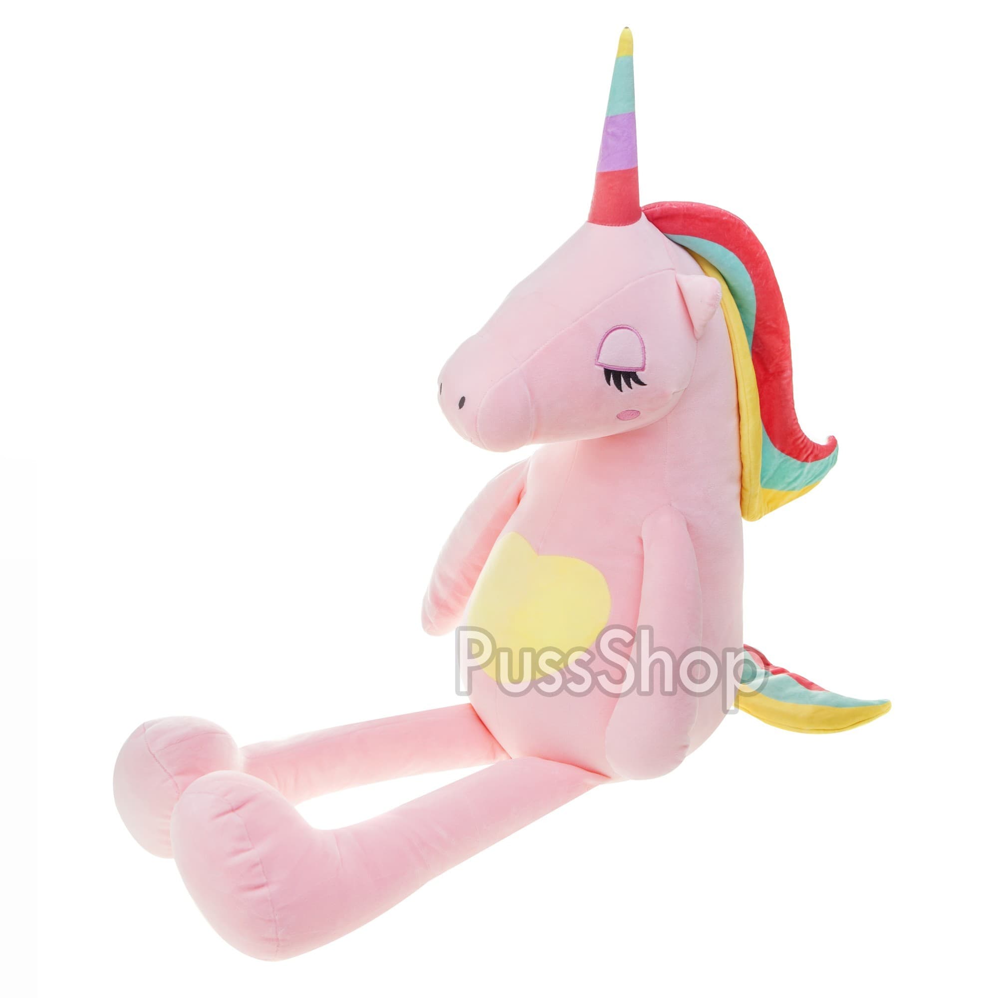 М'яка Плюшева Іграшка Plush Єдиноріг зі звисаючими лапками 110 см рожевий (9032)
