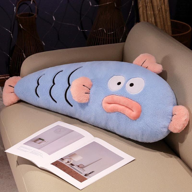 М'яка Плюшева Іграшка Подушка Plush Риба 85 см Блакитний (92488429)
