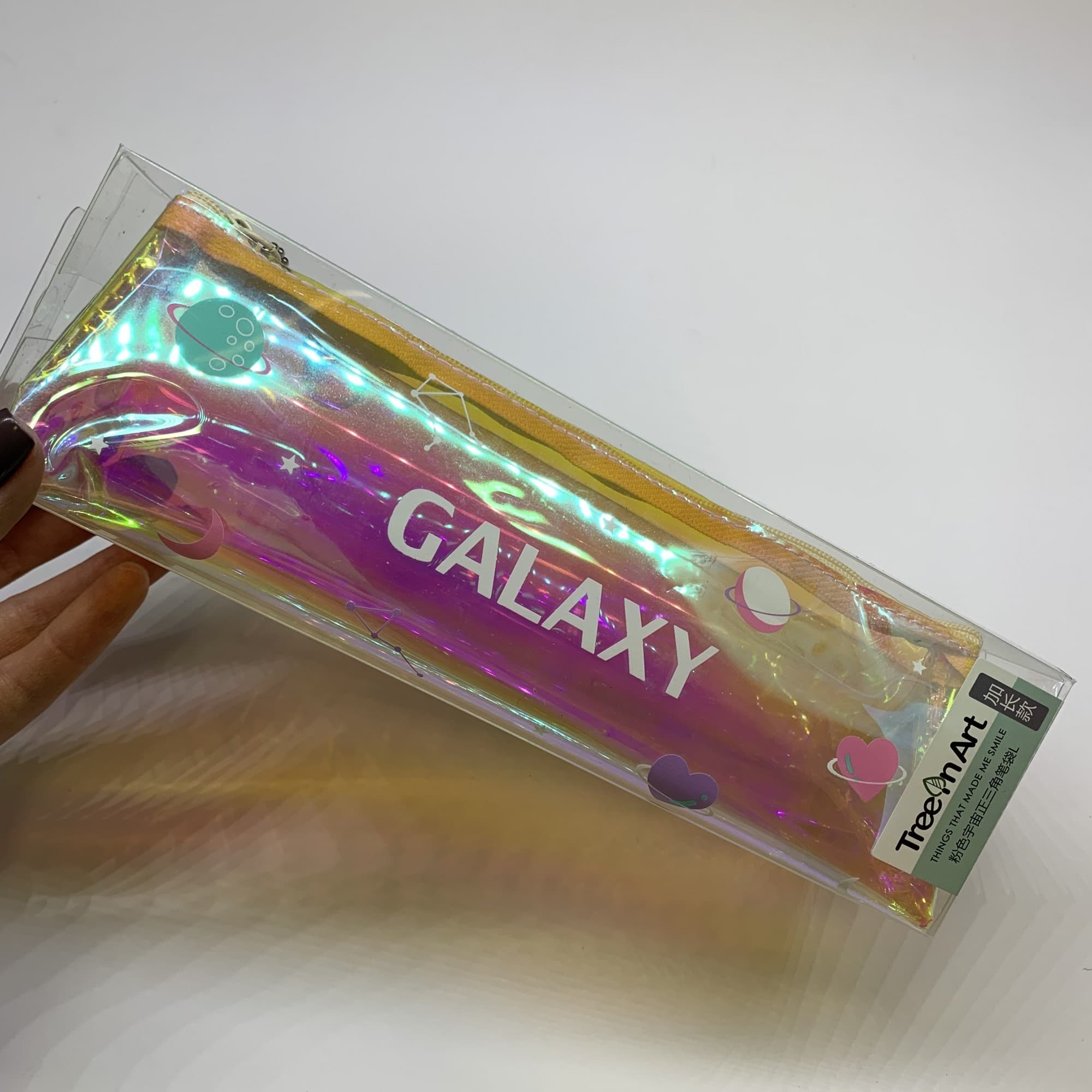 Пенал прозрачный голографический Galaxy 8214