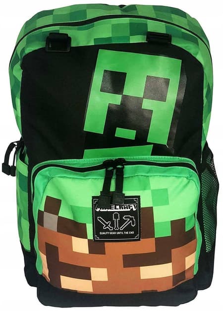 Рюкзак Minecraft Allworld Кріпер Зелений - Чорний шкільний / повсякденний (6235)