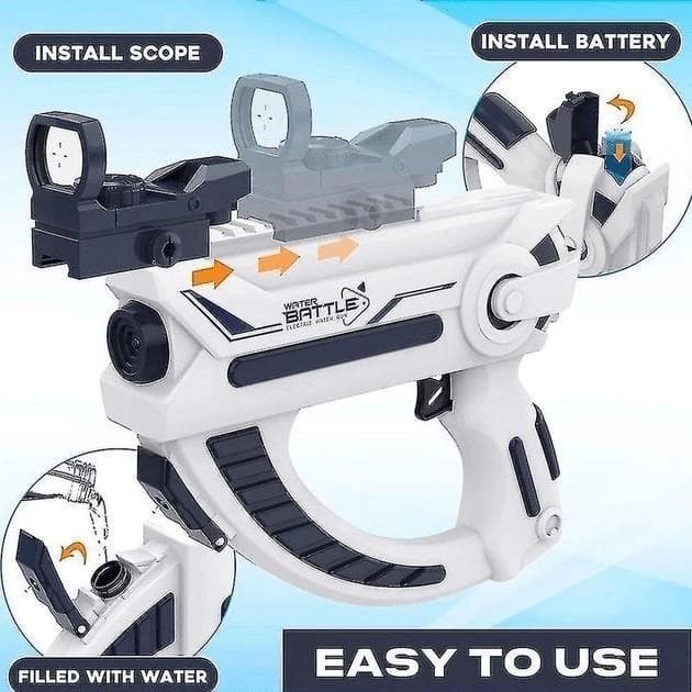 Акумуляторний Водяний Бластер Пістолет синій 23,5x23x6 cm Water Space Gun (2010010)