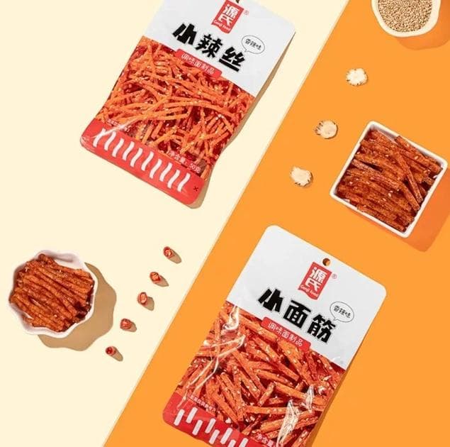 Китайський гострий снек Latiao (латяо) соєве м’ясо Genji Food Genshi Small Spicy Silk 50 г (5671)