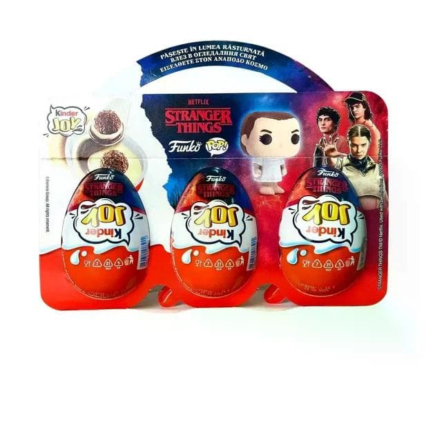 Набір Шоколадних Яєць Кіндер Джой Дивні Дива Фанко Поп Kinder Joy Funko Pop Stranger Things 3 шт х 20г
