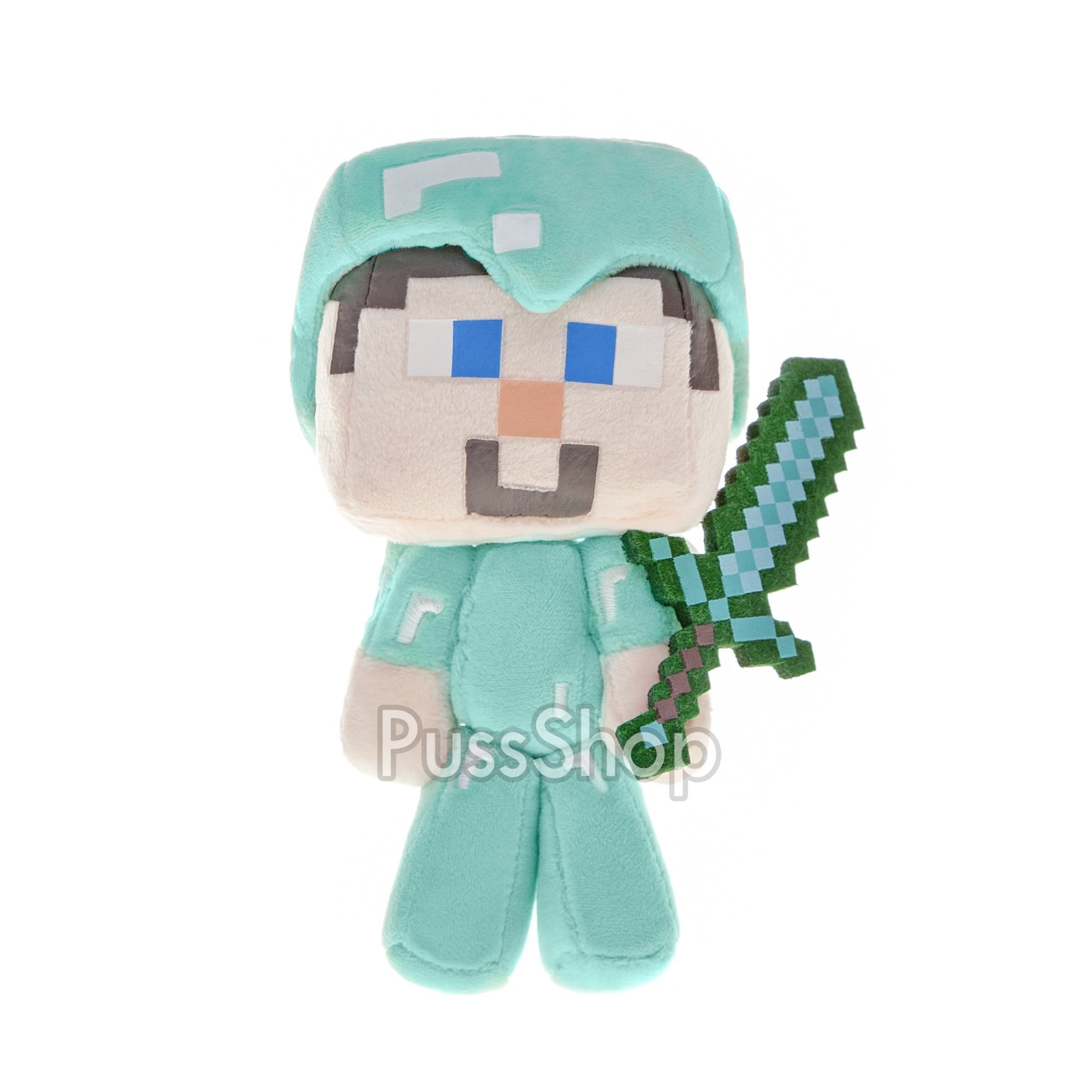 М'яка іграшка Майнкрафт Стів в алмазної броні з мечем 18 см Minecraft (6332)