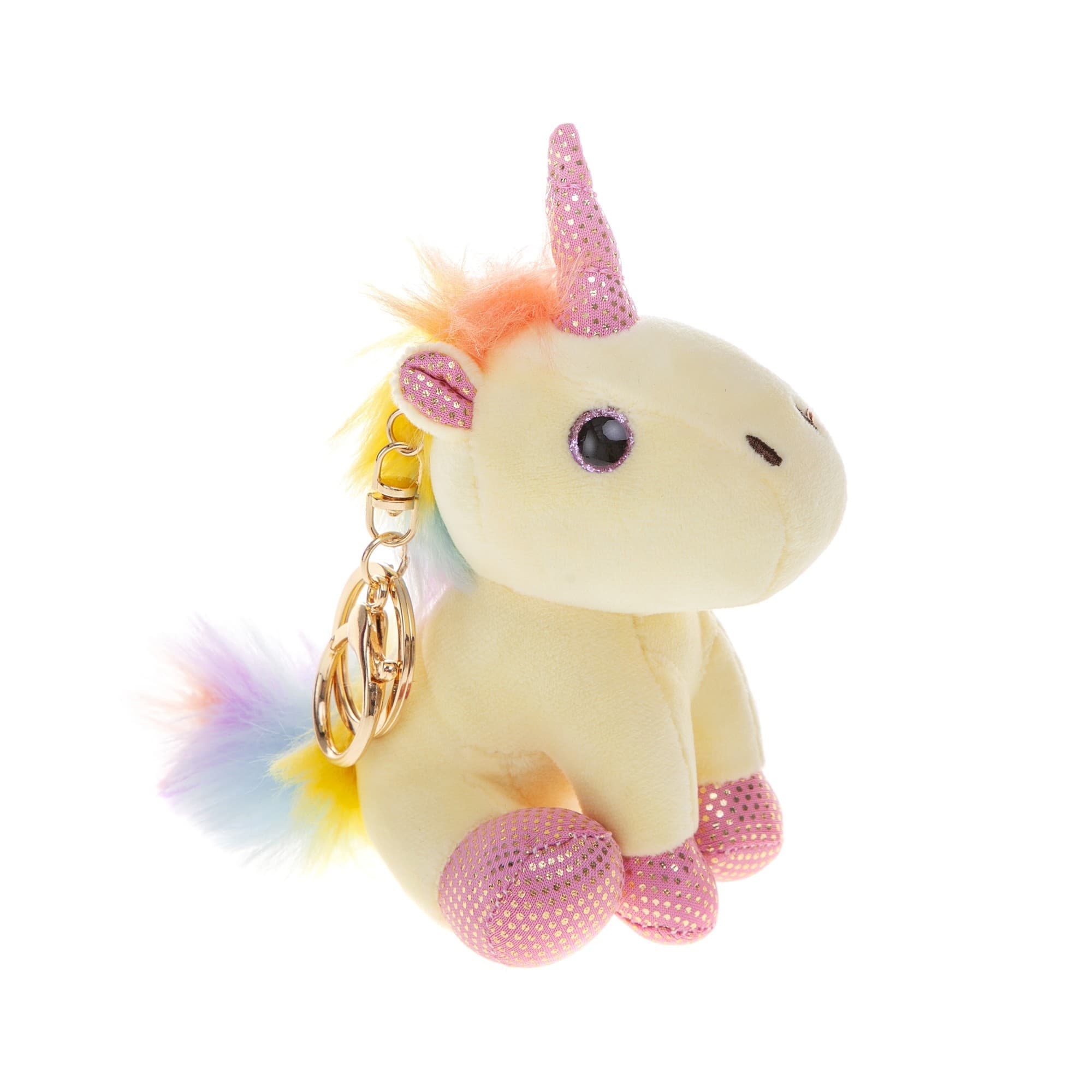 М'яка іграшка брелок Плюшевий Plush " Єдиноріг сидячий " 12 см жовтий (9725)
