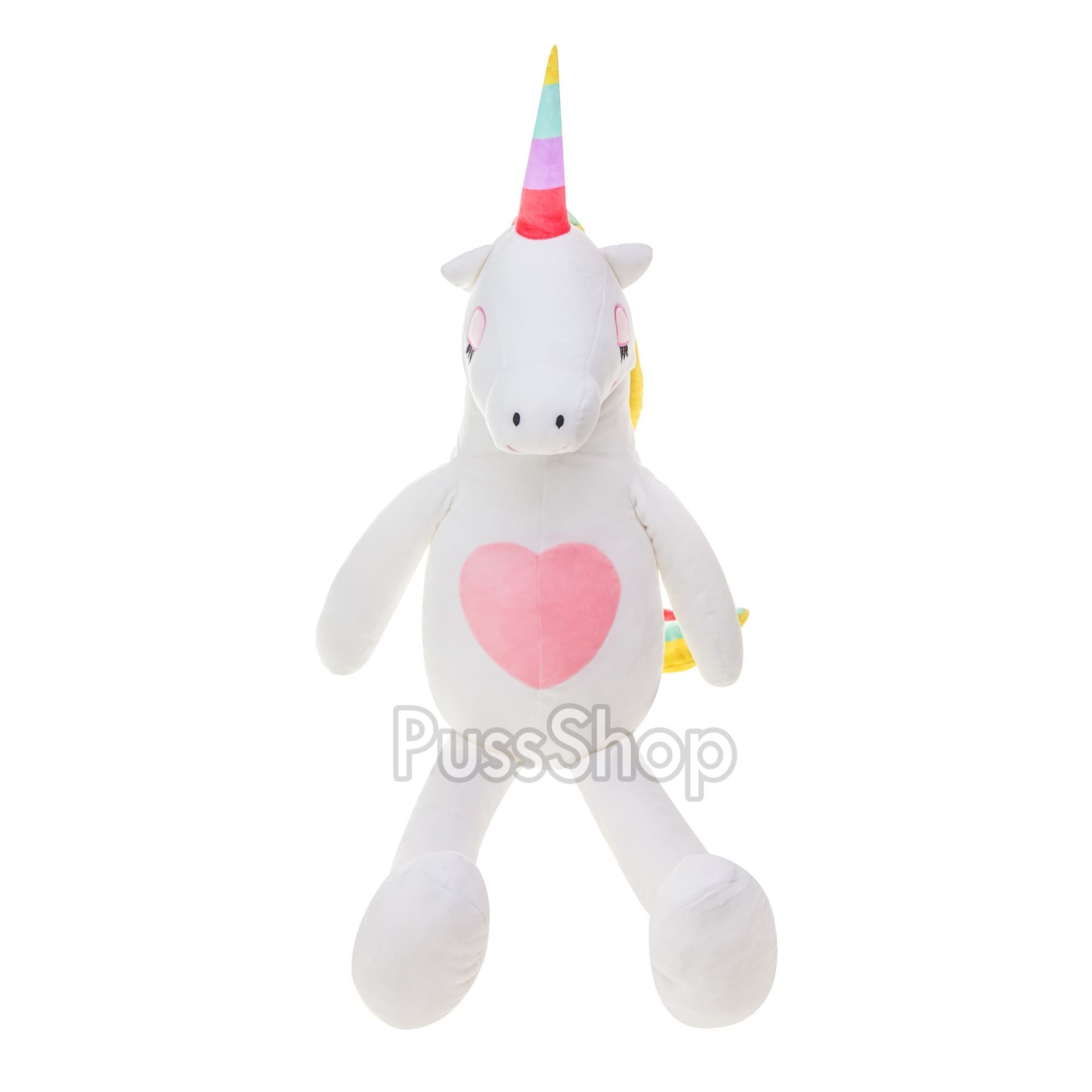 М'яка Плюшева Іграшка Plush Єдиноріг зі звисаючими лапками 110 см білий (9033)