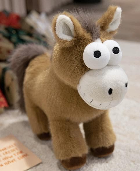 М'яка Плюшева Іграшка Кінь з посмішкою коричневий 25 см Поні Plush (9096)